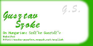 gusztav szoke business card